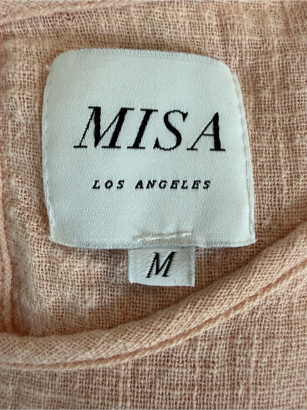 Misa Los Angeles Olivia Blush Pink Tiered Ruffle Cotton Mini Dress Sz Medium - Picture 7 of 8